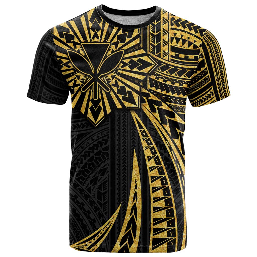 Hawaii And Philippines T Shirt Kanaka Maoli With Tribal Sun Together Gold