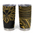 Hawaii And Philippines Tumbler Cup Kanaka Maoli With Tribal Sun Together Gold