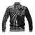 Hawaii And Philippines Baseball Jacket Kanaka Maoli With Tribal Sun Together Black