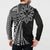 Hawaii And Philippines Button Sweatshirt Kanaka Maoli With Tribal Sun Together Black