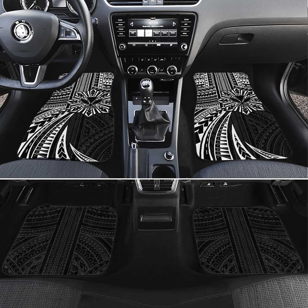 Hawaii And Philippines Car Mats Kanaka Maoli With Tribal Sun Together Black