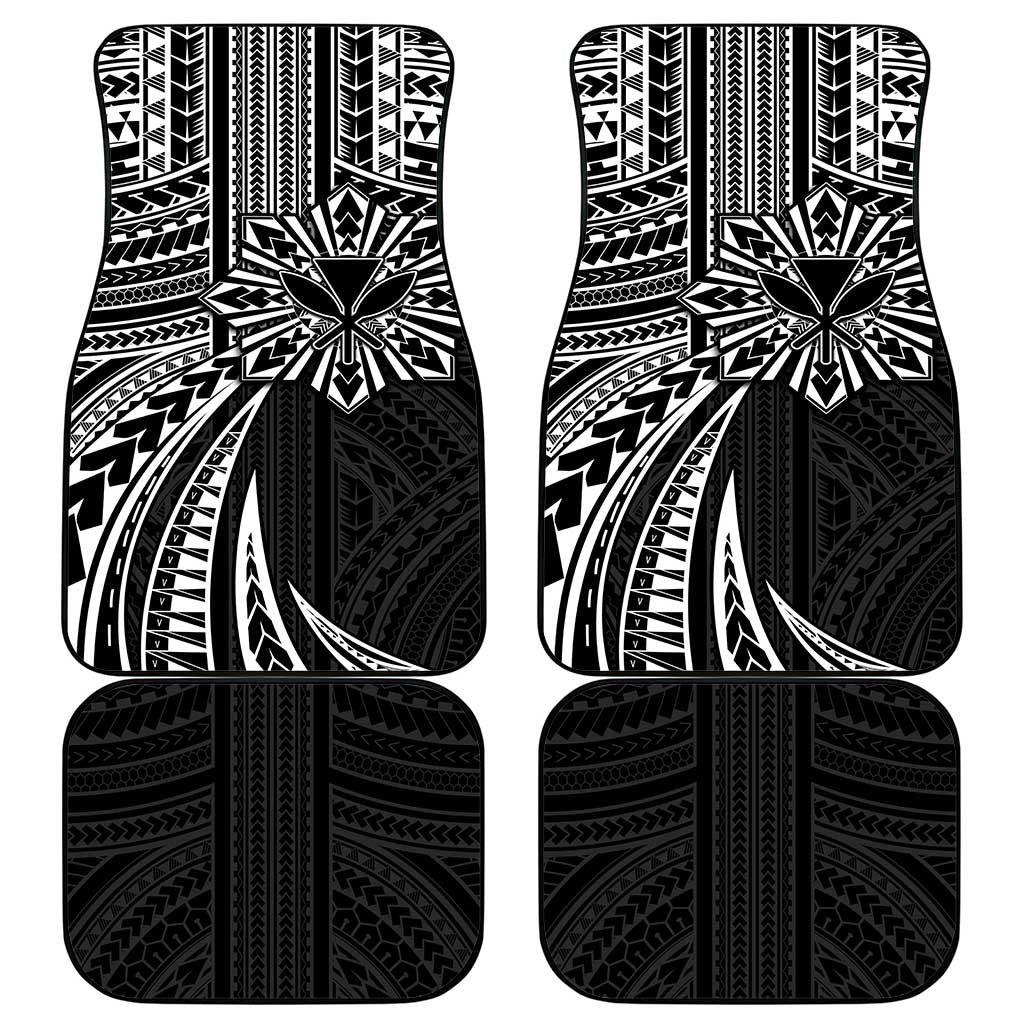 Hawaii And Philippines Car Mats Kanaka Maoli With Tribal Sun Together Black
