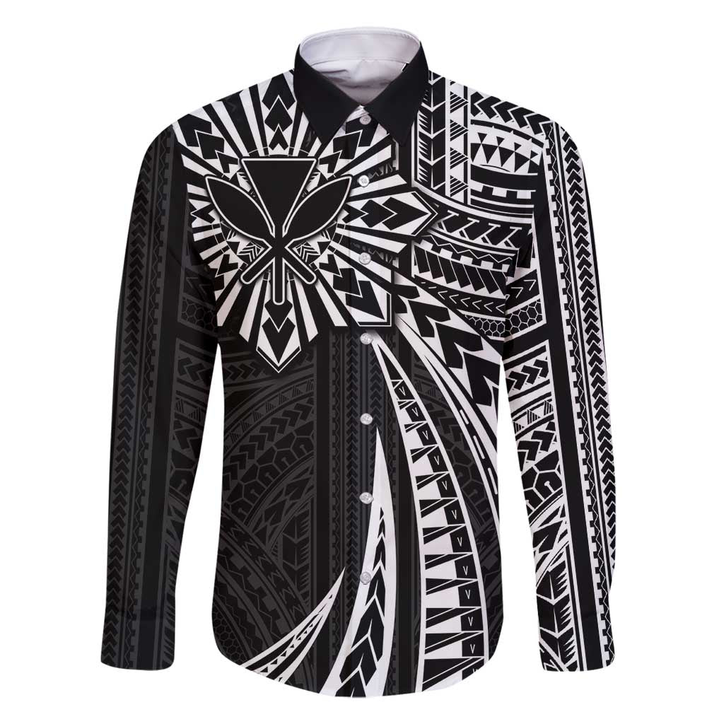 Hawaii And Philippines Family Matching Long Sleeve Bodycon Dress and Hawaiian Shirt Kanaka Maoli With Tribal Sun Together Black