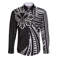 Hawaii And Philippines Family Matching Long Sleeve Bodycon Dress and Hawaiian Shirt Kanaka Maoli With Tribal Sun Together Black
