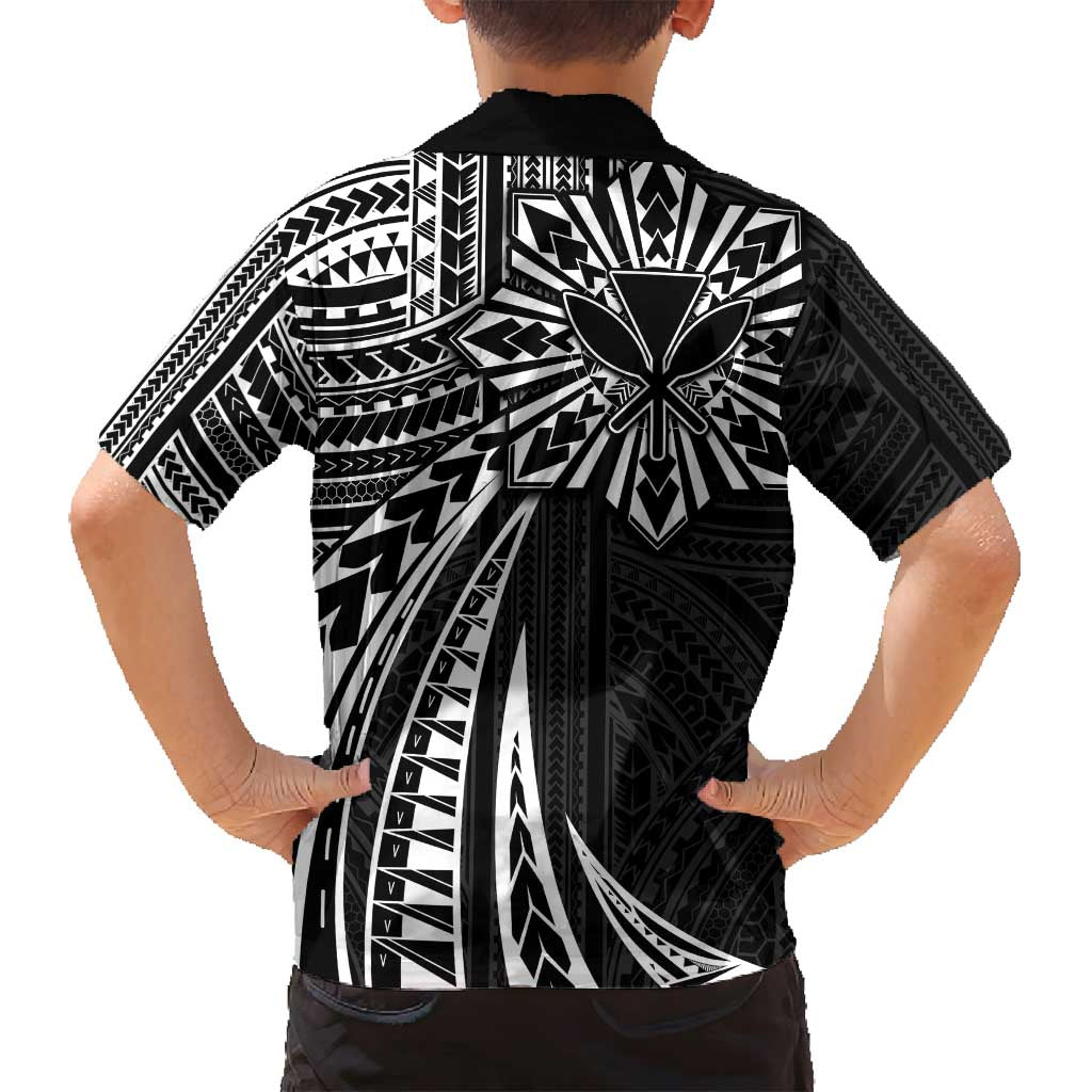 Hawaii And Philippines Family Matching Off Shoulder Short Dress and Hawaiian Shirt Kanaka Maoli With Tribal Sun Together Black