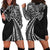 Hawaii And Philippines Hoodie Dress Kanaka Maoli With Tribal Sun Together Black