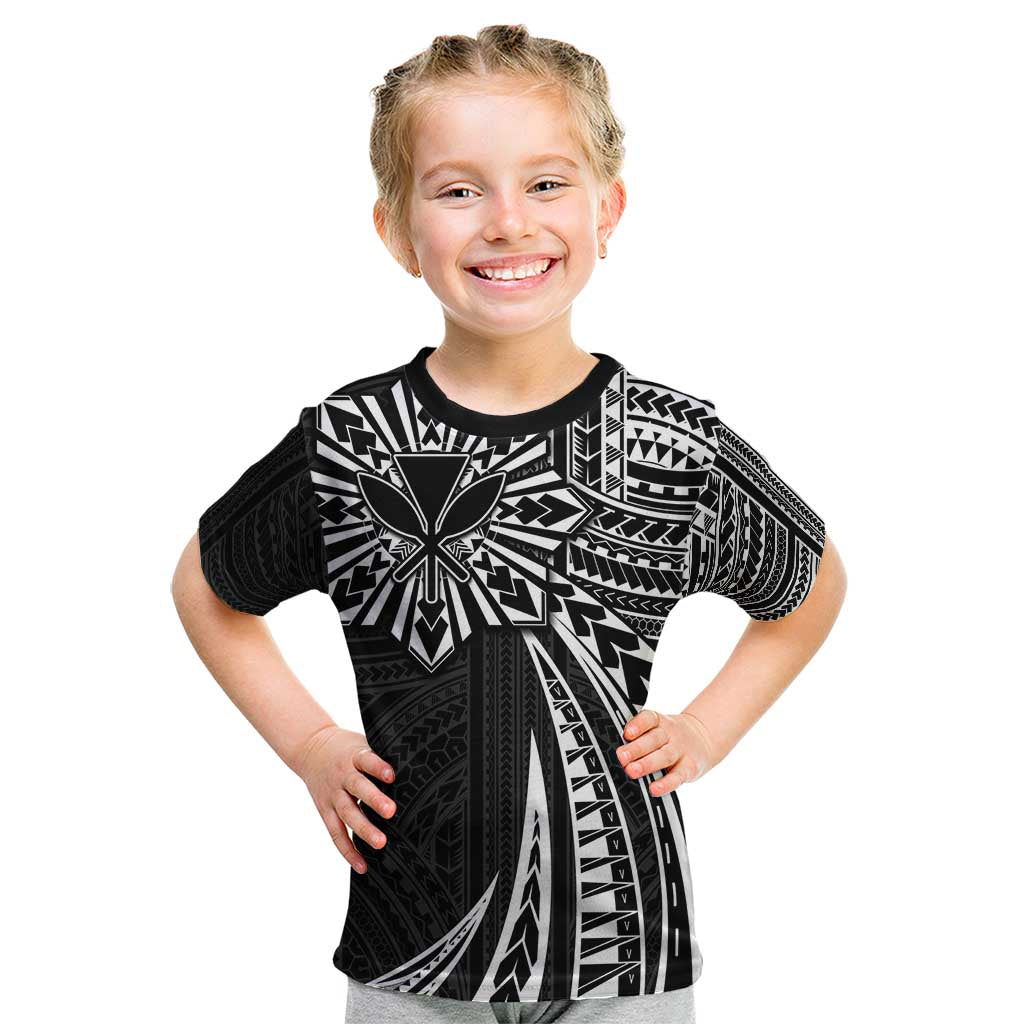 Hawaii And Philippines Kid T Shirt Kanaka Maoli With Tribal Sun Together Black