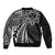 Hawaii And Philippines Sleeve Zip Bomber Jacket Kanaka Maoli With Tribal Sun Together Black