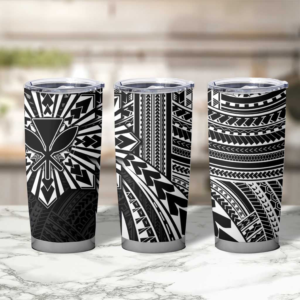 Hawaii And Philippines Tumbler Cup Kanaka Maoli With Tribal Sun Together Black