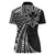 Hawaii And Philippines Women Polo Shirt Kanaka Maoli With Tribal Sun Together Black