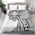 Hawaii And Philippines Bedding Set Kanaka Maoli With Tribal Sun Together White