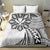 Hawaii And Philippines Bedding Set Kanaka Maoli With Tribal Sun Together White