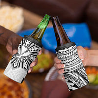 Hawaii And Philippines 4 in 1 Can Cooler Tumbler Kanaka Maoli With Tribal Sun Together White