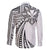 Hawaii And Philippines Family Matching Mermaid Dress and Hawaiian Shirt Kanaka Maoli With Tribal Sun Together White