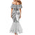Hawaii And Philippines Family Matching Mermaid Dress and Hawaiian Shirt Kanaka Maoli With Tribal Sun Together White