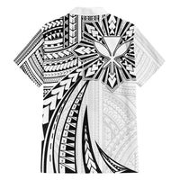 Hawaii And Philippines Family Matching Tank Maxi Dress and Hawaiian Shirt Kanaka Maoli With Tribal Sun Together White