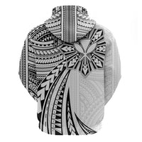 Hawaii And Philippines Hoodie Kanaka Maoli With Tribal Sun Together White