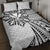 Hawaii And Philippines Quilt Bed Set Kanaka Maoli With Tribal Sun Together White