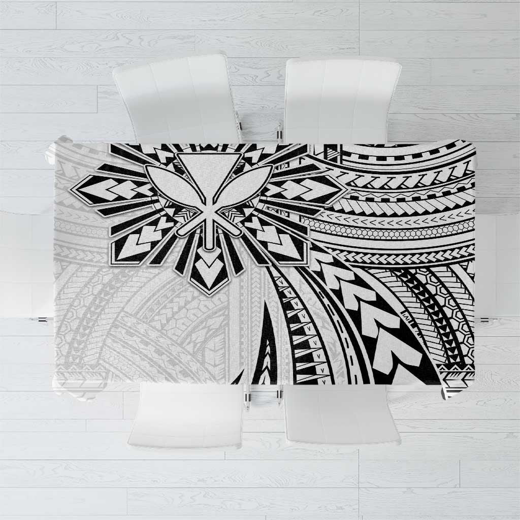 Hawaii And Philippines Tablecloth Kanaka Maoli With Tribal Sun Together White