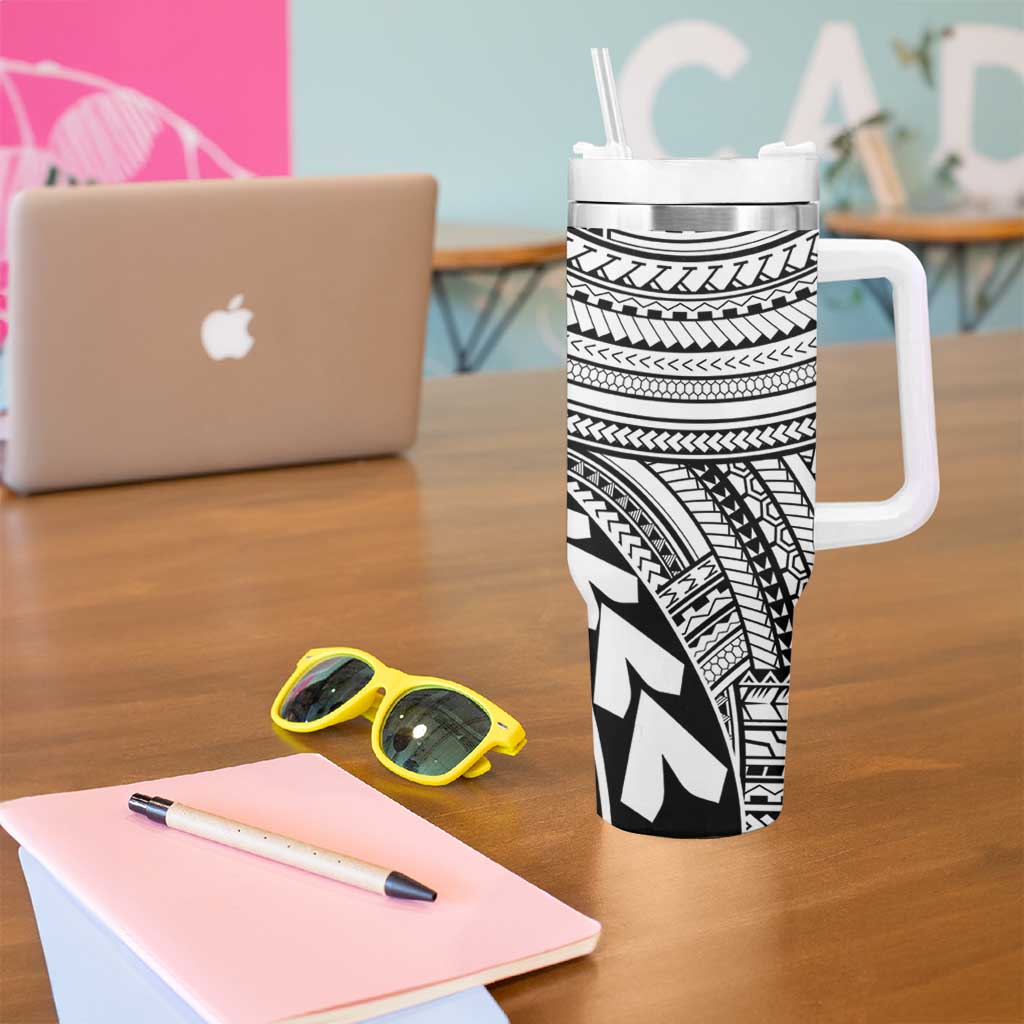 Hawaii And Philippines Tumbler With Handle Kanaka Maoli With Tribal Sun Together White