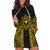 Hawaii And Philippines Together Hoodie Dress Polynesian Pattern With Filipino Barong Gold