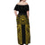 Hawaii And Philippines Together Off Shoulder Maxi Dress Polynesian Pattern With Filipino Barong Gold