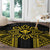 Hawaii And Philippines Together Round Carpet Polynesian Pattern With Filipino Barong Gold