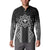 Hawaii And Philippines Together Button Sweatshirt Polynesian Pattern With Filipino Barong Black