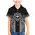 Hawaii And Philippines Together Family Matching Mermaid Dress and Hawaiian Shirt Polynesian Pattern With Filipino Barong Black