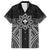 Hawaii And Philippines Together Family Matching Short Sleeve Bodycon Dress and Hawaiian Shirt Polynesian Pattern With Filipino Barong Black
