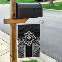 Hawaii And Philippines Together Garden Flag Polynesian Pattern With Filipino Barong Black