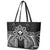 Hawaii And Philippines Together Leather Tote Bag Polynesian Pattern With Filipino Barong Black