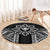 Hawaii And Philippines Together Round Carpet Polynesian Pattern With Filipino Barong Black