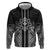 Hawaii And Philippines Together Zip Hoodie Polynesian Pattern With Filipino Barong Black