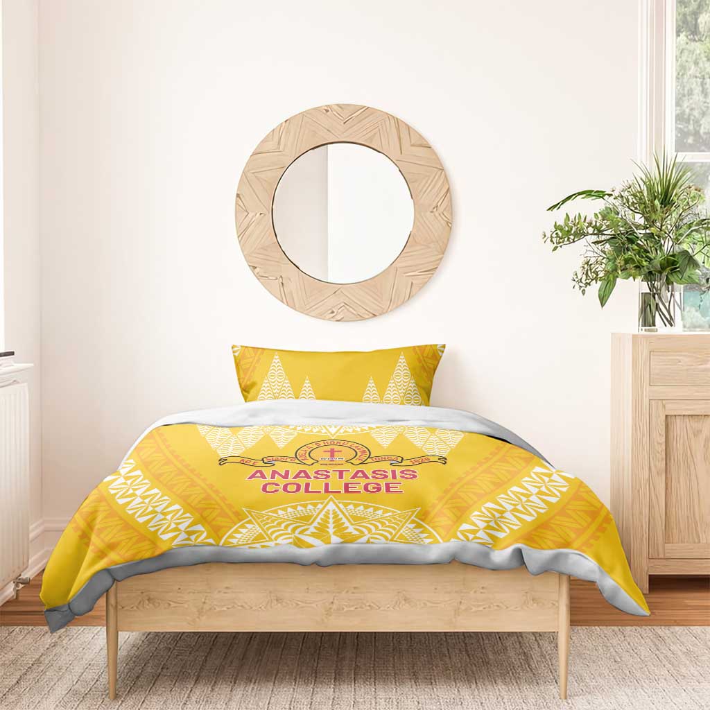 Anastasis College Bedding Set Tonga Ngatu Pattern - Polynesian Pride