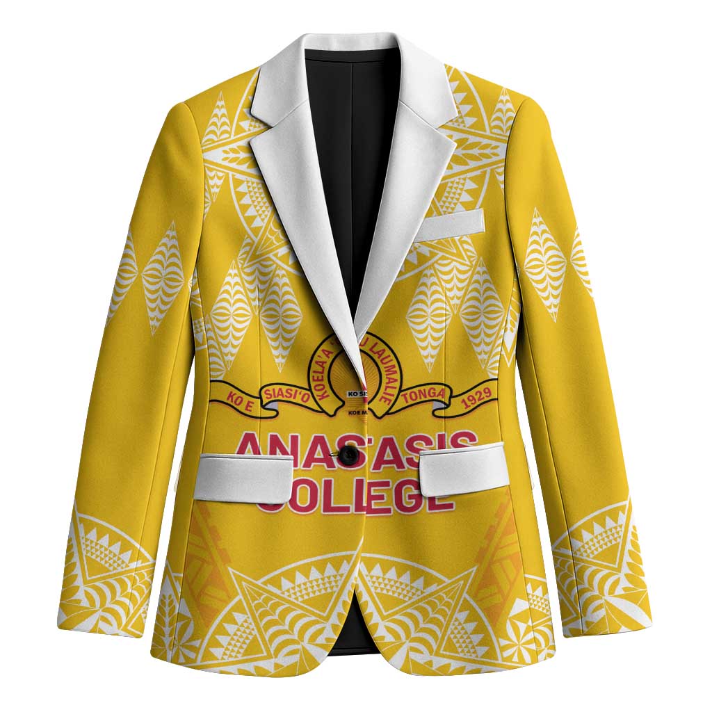 Personalised Anastasis College Blazer Tonga Ngatu Pattern - Polynesian Pride