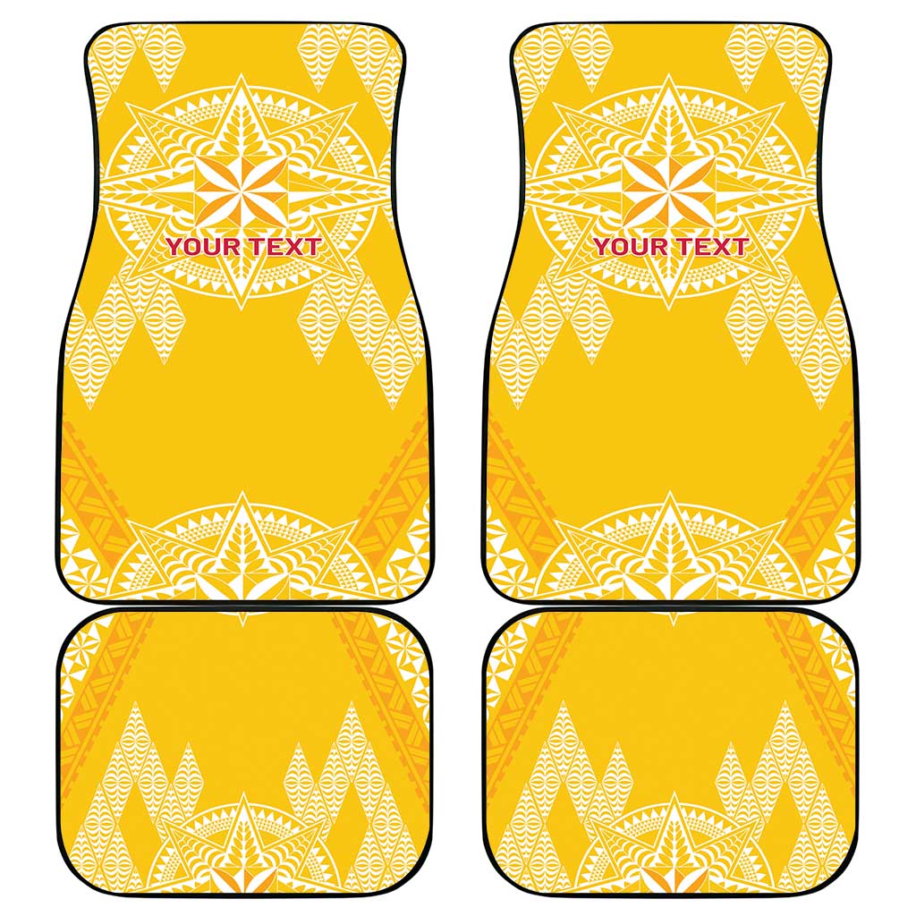 Personalised Anastasis College Car Mats Tonga Ngatu Pattern - Polynesian Pride