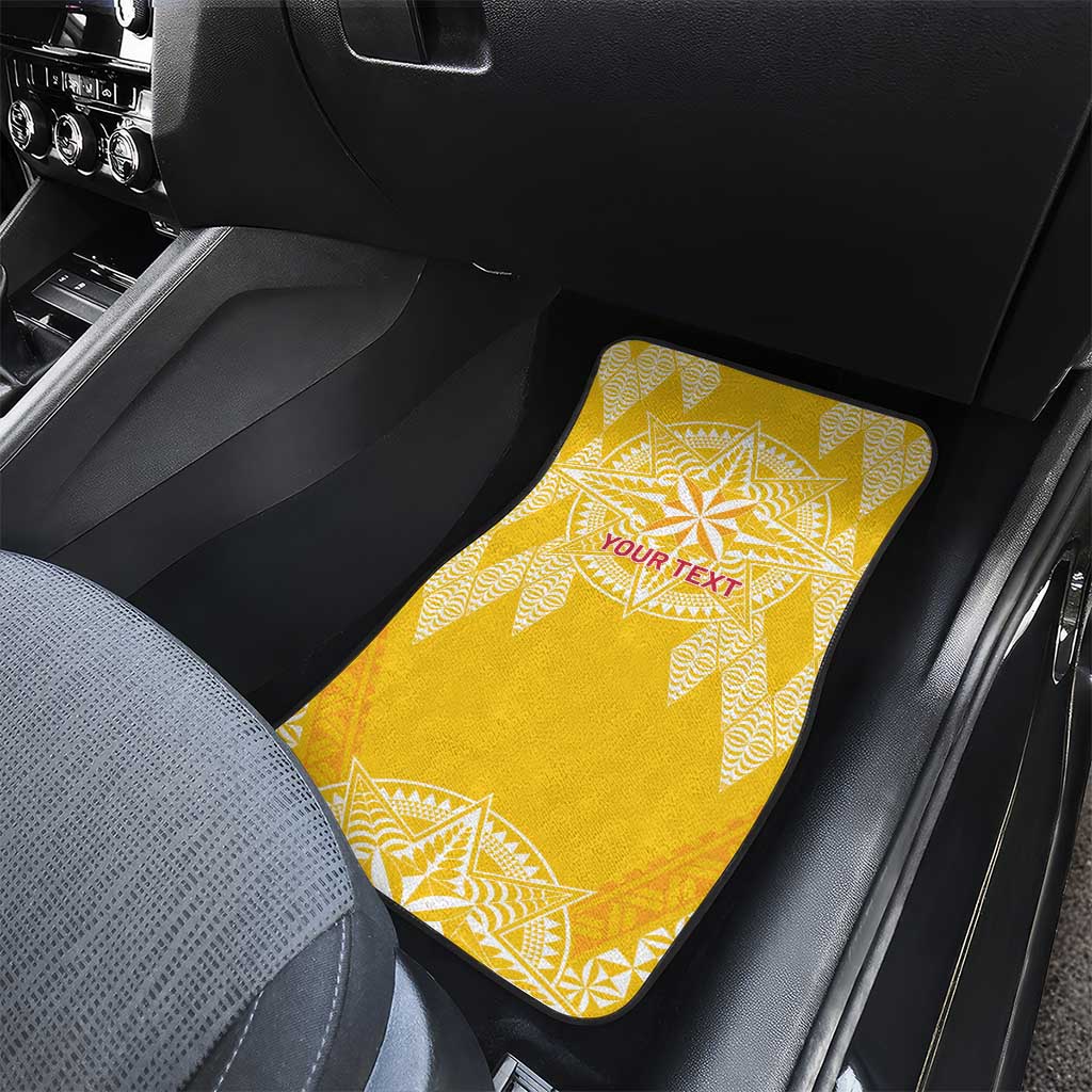 Personalised Anastasis College Car Mats Tonga Ngatu Pattern - Polynesian Pride