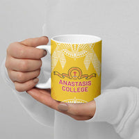 Personalised Anastasis College Ceramic Mug Tonga Ngatu Pattern - Polynesian Pride