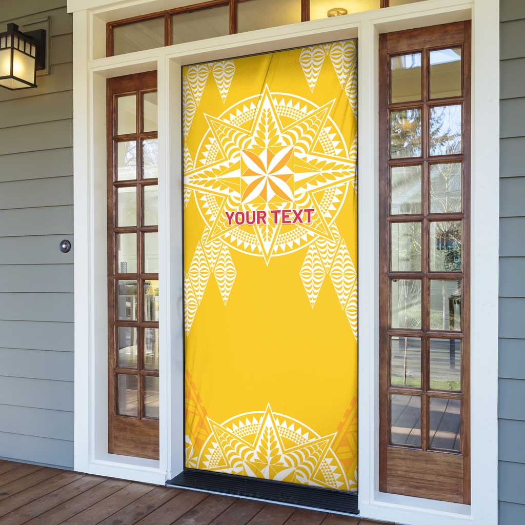 Personalised Anastasis College Door Cover Tonga Ngatu Pattern - Polynesian Pride