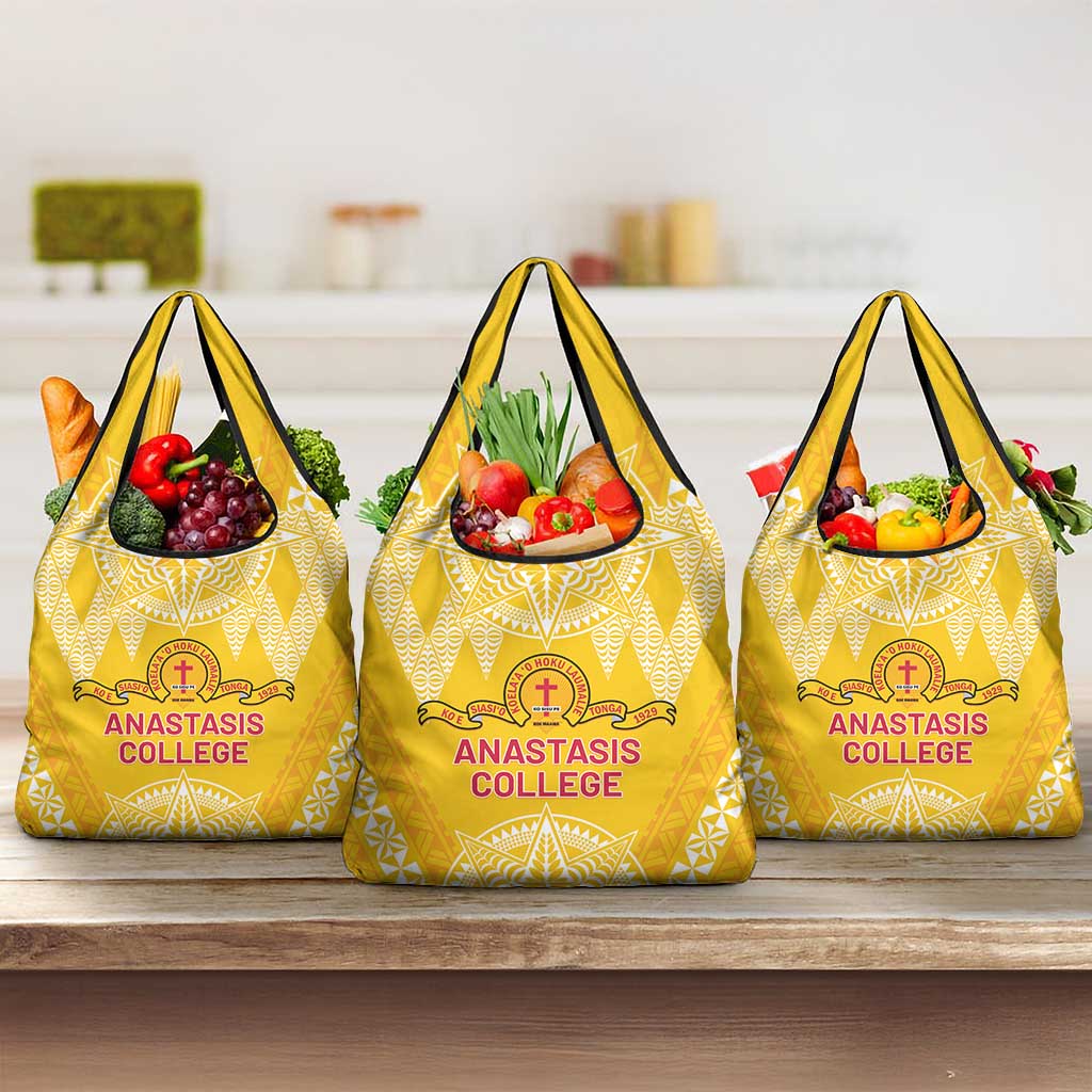 Anastasis College Grocery Bag Tonga Ngatu Pattern - Polynesian Pride