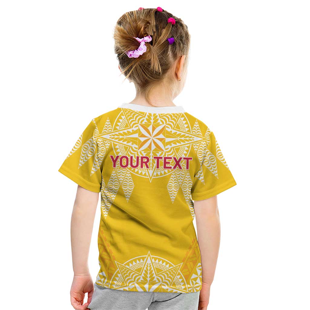 Personalised Anastasis College Kid T Shirt Tonga Ngatu Pattern - Polynesian Pride