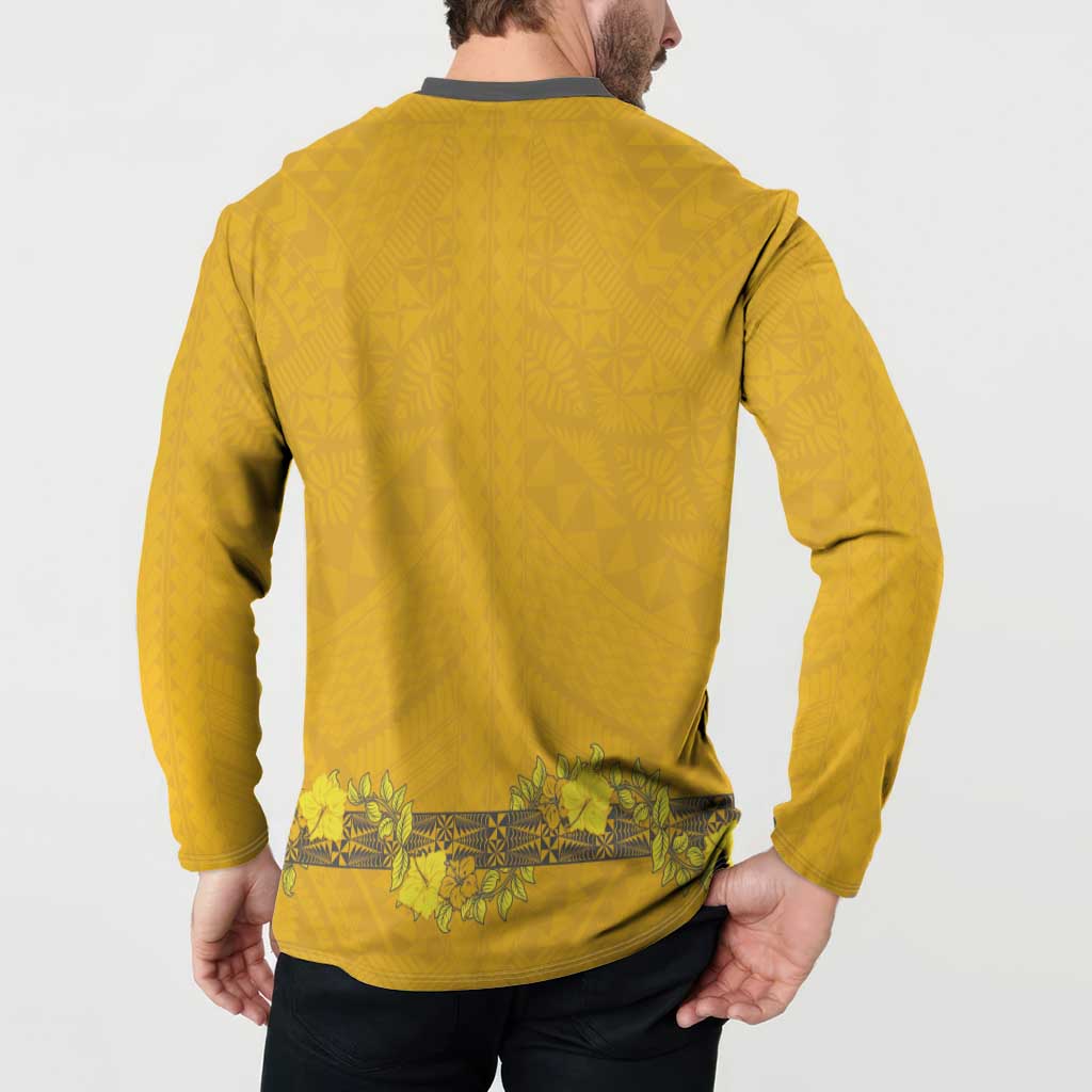Tonga Anastasis College Button Sweatshirt Tongan Ngatu Kupesi Pattern - Polynesian Pride