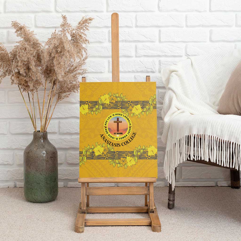 Tonga Anastasis College Canvas Wall Art Tongan Ngatu Kupesi Pattern - Polynesian Pride