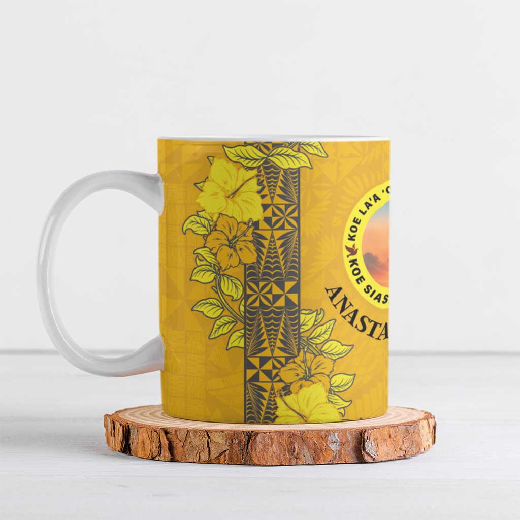 Tonga Anastasis College Ceramic Mug Tongan Ngatu Kupesi Pattern - Polynesian Pride