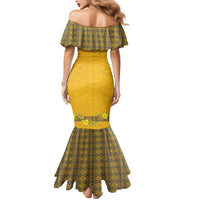 Tonga Anastasis College Family Matching Mermaid Dress and Hawaiian Shirt Tongan Ngatu Kupesi Pattern LT05 - Polynesian Pride