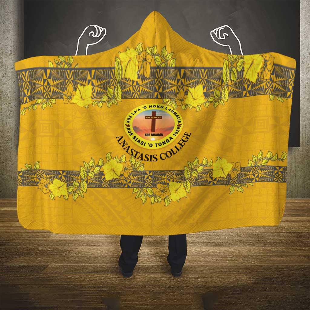 Tonga Anastasis College Hooded Blanket Tongan Ngatu Kupesi Pattern - Polynesian Pride