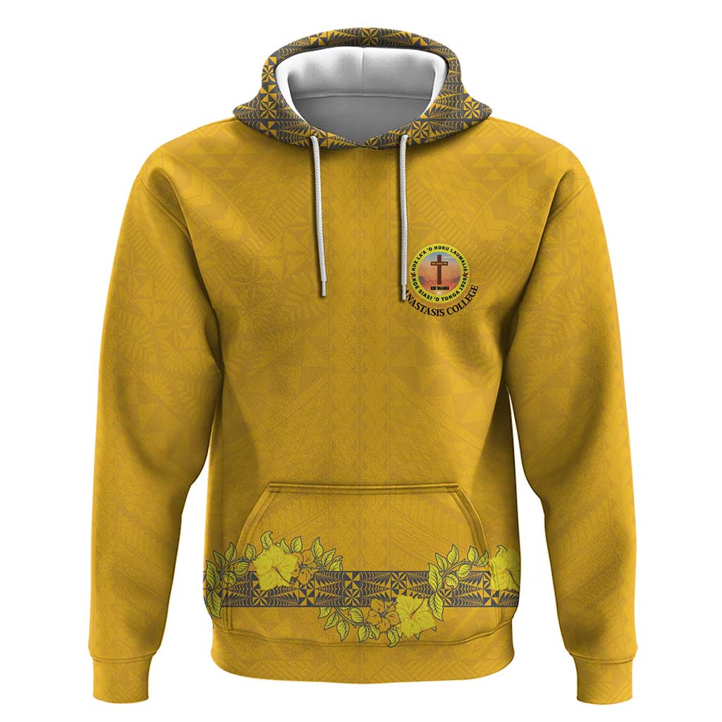 Tonga Anastasis College Hoodie Tongan Ngatu Kupesi Pattern - Polynesian Pride