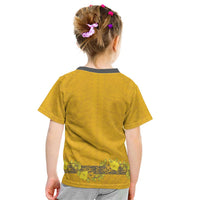 Tonga Anastasis College Kid T Shirt Tongan Ngatu Kupesi Pattern - Polynesian Pride