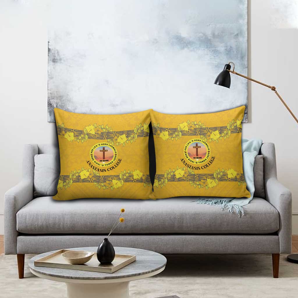 Tonga Anastasis College Pillow Cover Tongan Ngatu Kupesi Pattern - Polynesian Pride